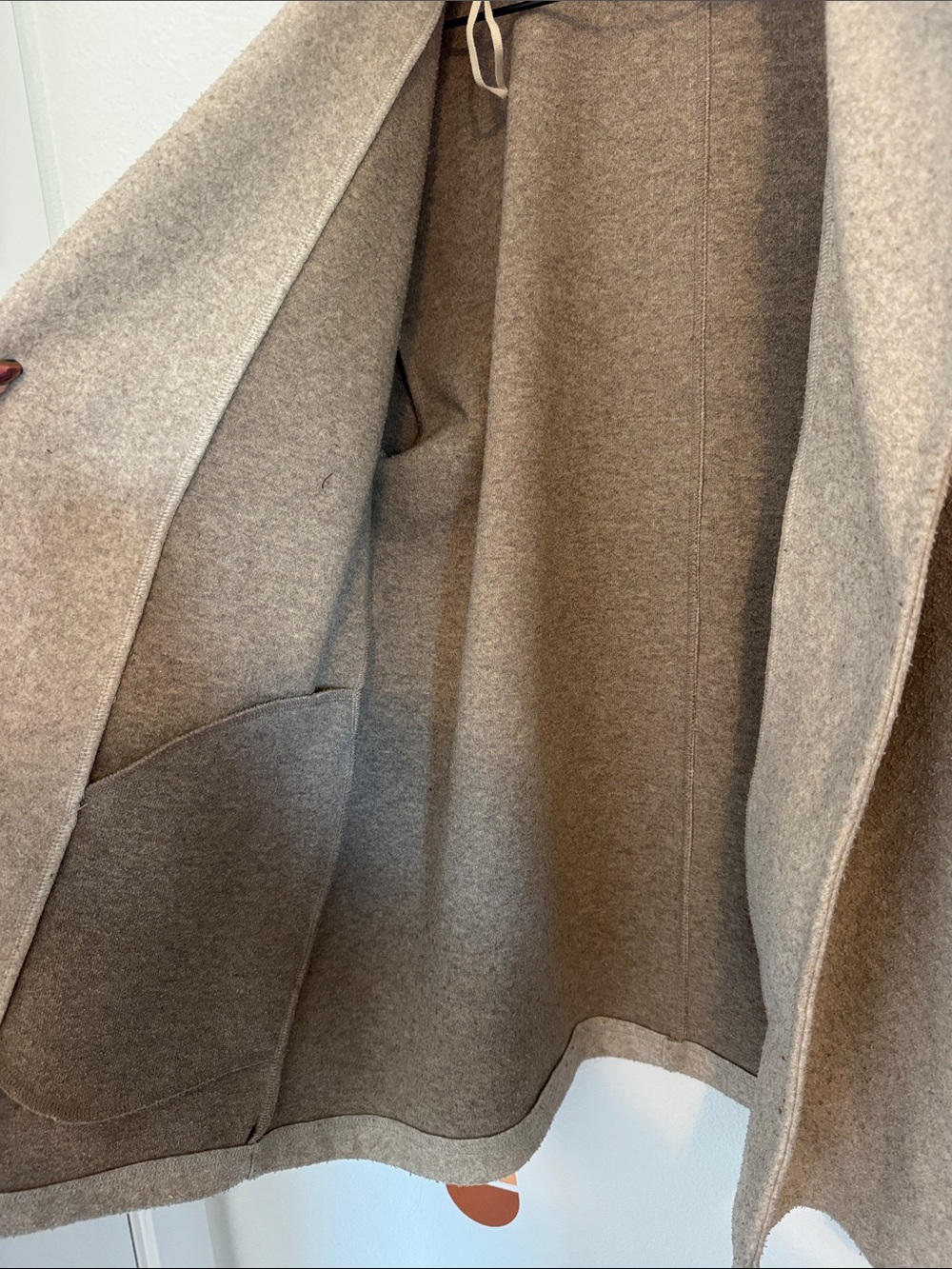 Zara Women's Camel Tan Wool-Blend Pea Coat N0022 - Picture 3 of 4